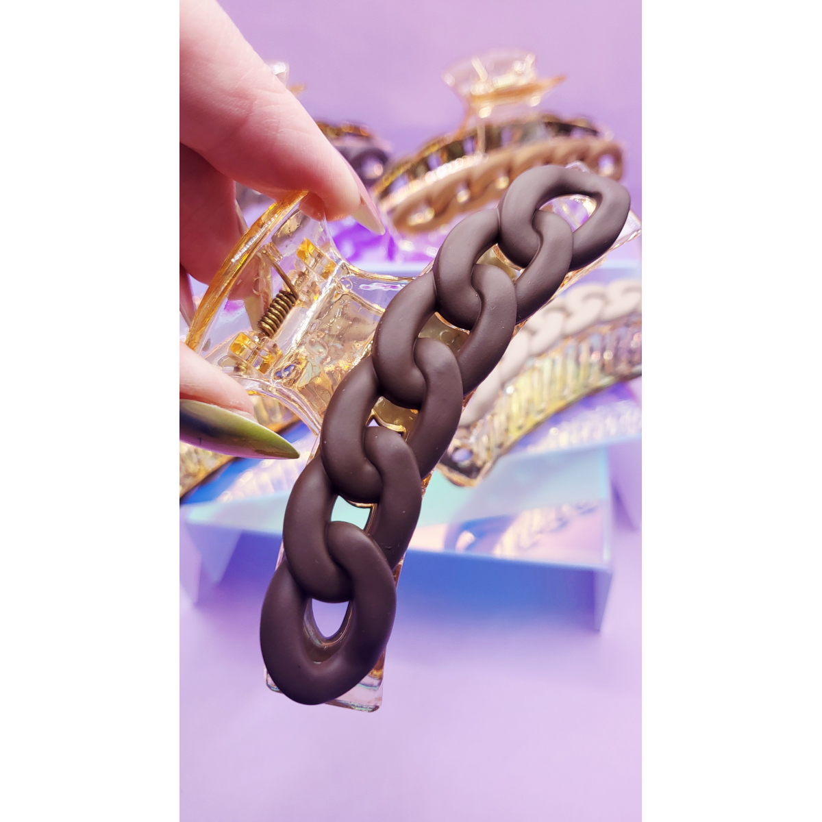 Luxe Link Chain Hair Clip Pack of 12