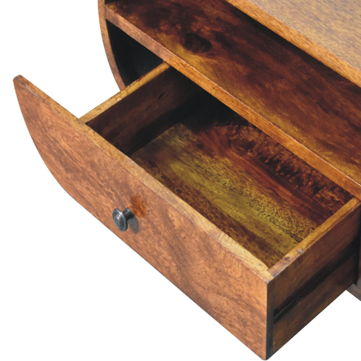 Artisan Furniture Solid Wood Chestnut Circular TV Stand