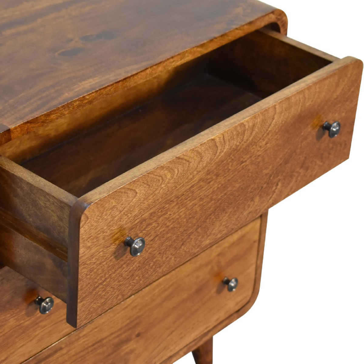 Artisan Furniture Solid Mango Wood Mini Curved Chestnut Chest