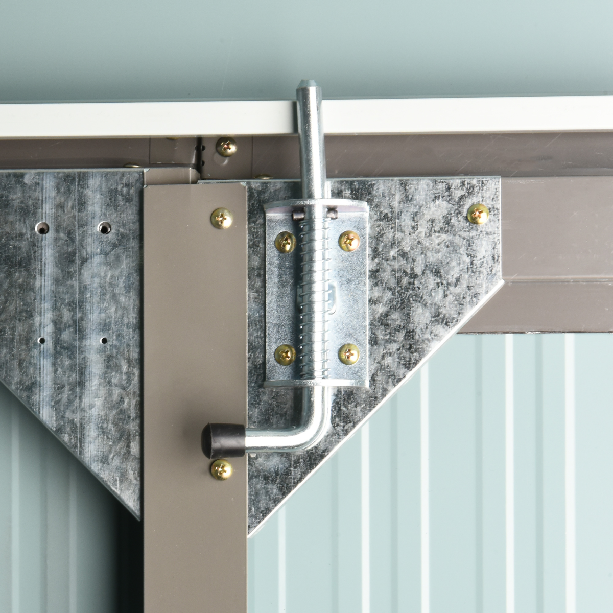 Outsunny 8x6ft Metal Garden Shed - Grey, Outdoor Storage w/ Doors, Window, Metal Construction