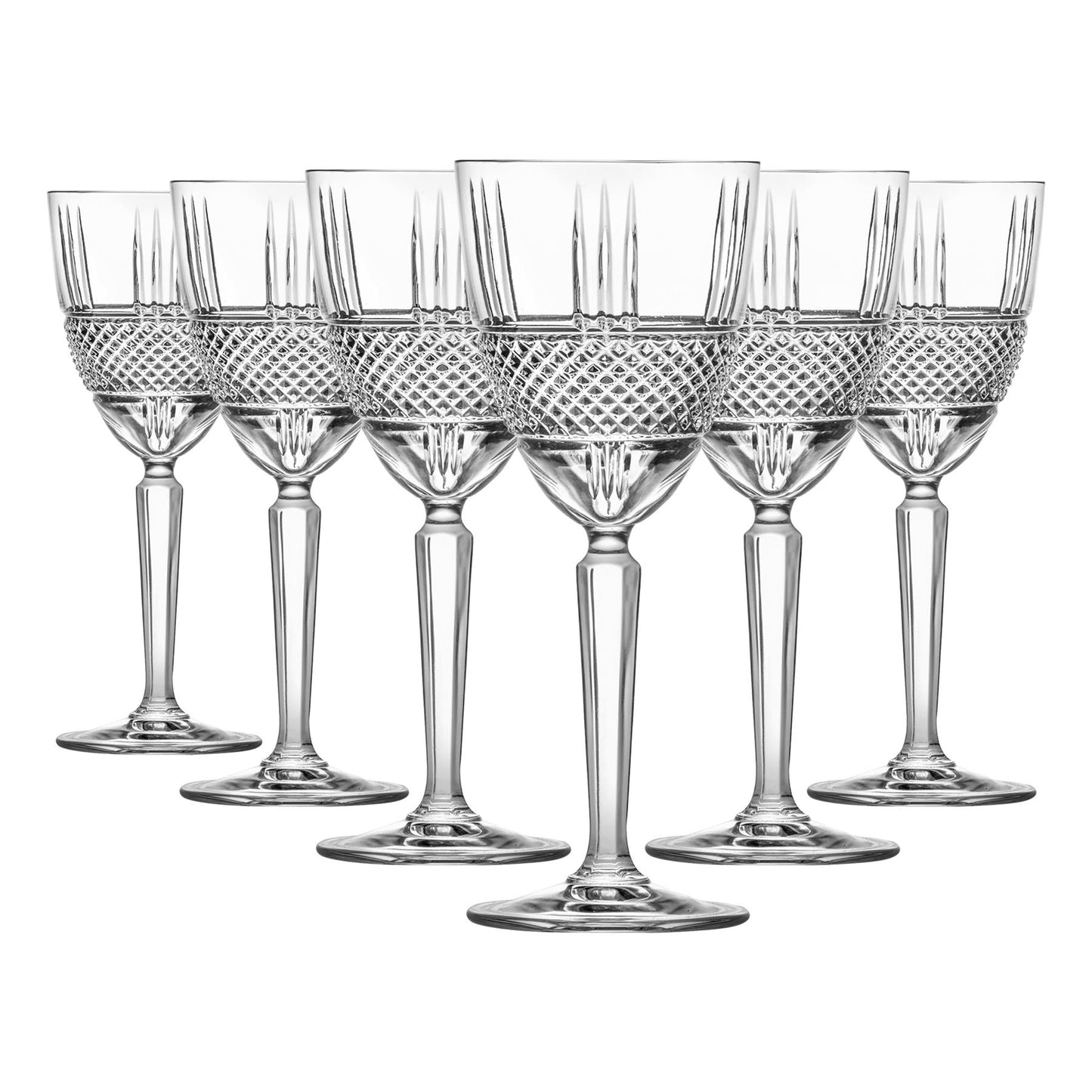 230ml Crystal Wine Glasses - Pack of Six - Downton Abbey