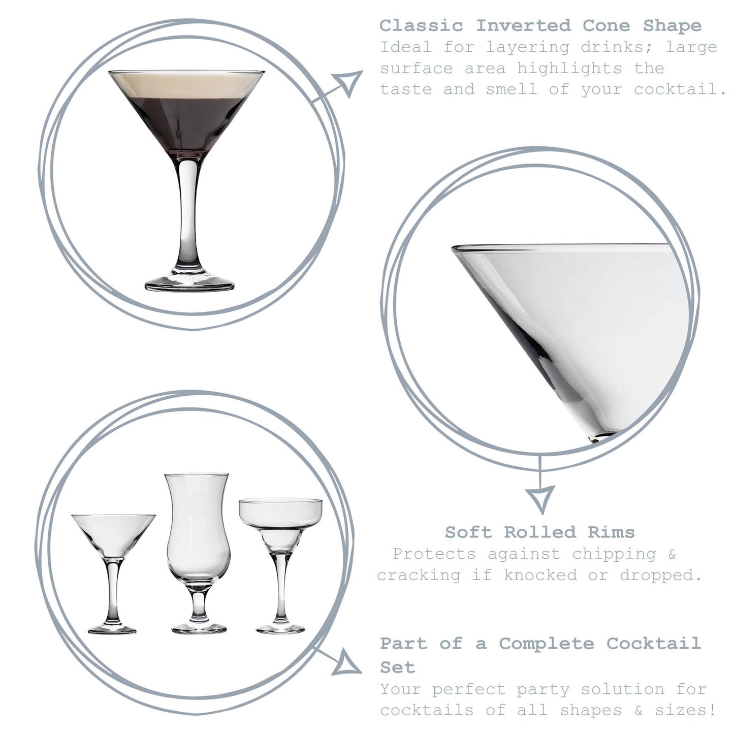 175ml Espresso Martini Glasses - Pack of Six