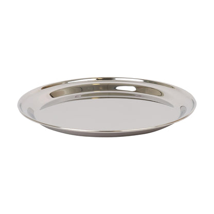 25.5cm Round Stainless Steel Serving Tray
