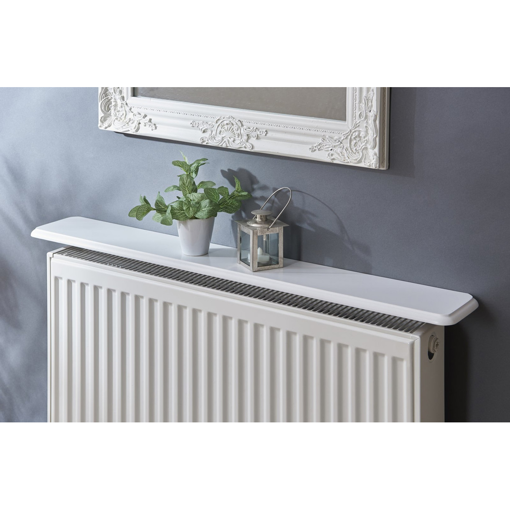 Greenhurst 1 shelf Easy Fit Radiator Shelf White 115.5CM, (4607)