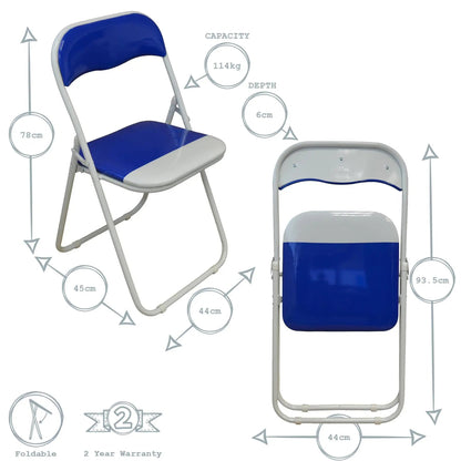 Blue Wave Padded Folding Chair