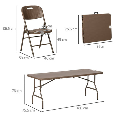 Patio 7-Piece Resin Rattan Dining Set
