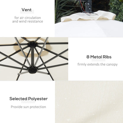 Umbrella Parasol W/Solar Powered LED strips