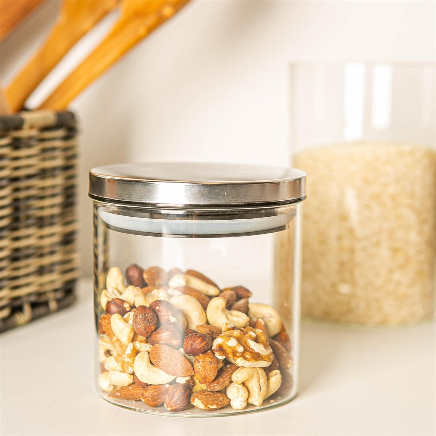 10cm Metallic Scandi Storage Jar Lid