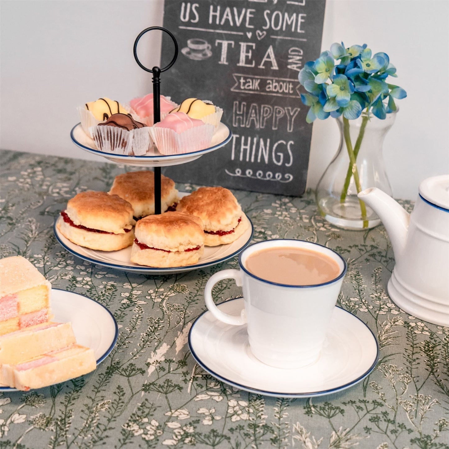270ml Farmhouse White Porcelain Teacups - Pack of Six