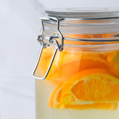 3pc Glass Storage Air tight Jar Set with Embossed Heart Detail