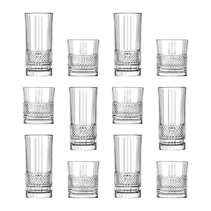 12 Piece Crystal Glassware Set