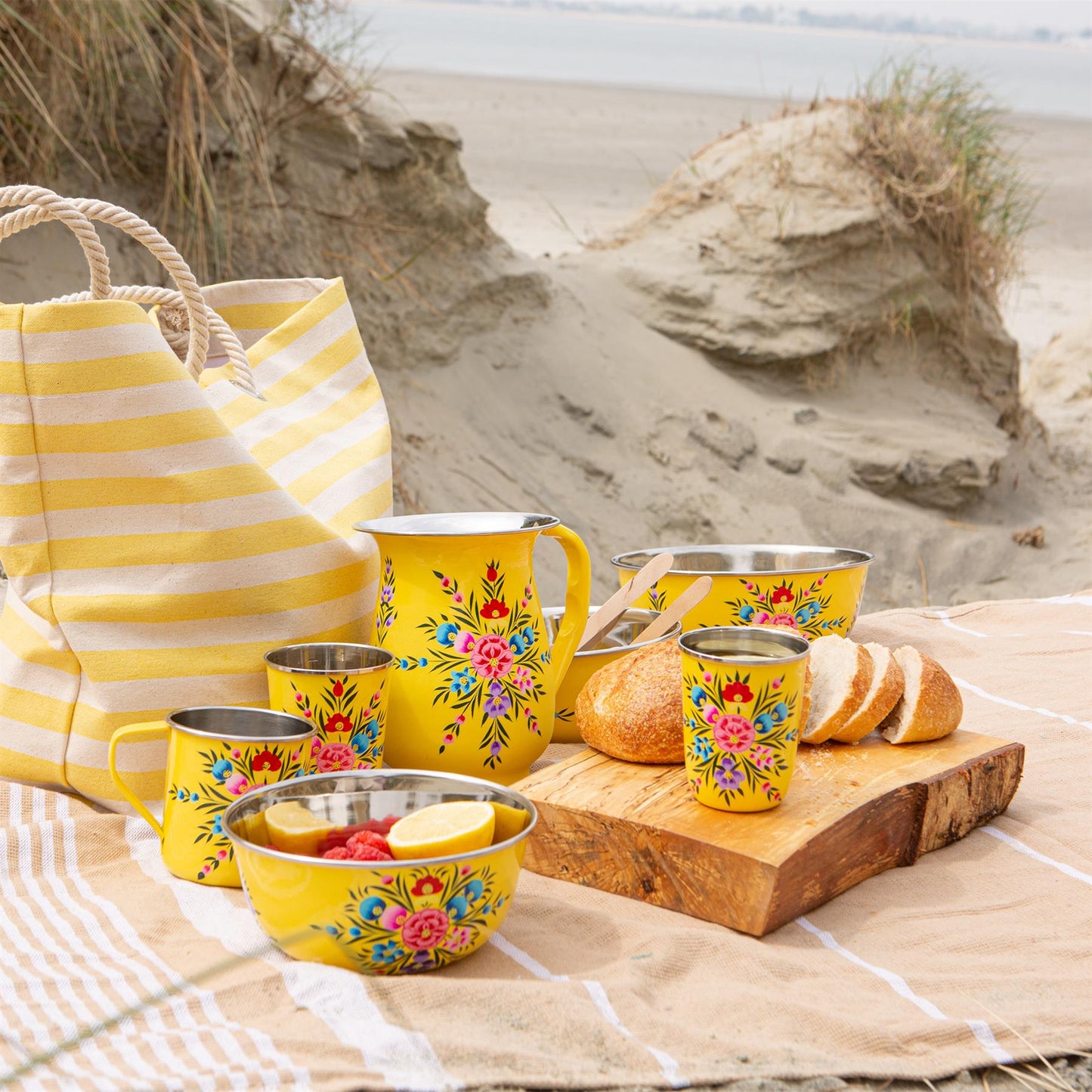 Pansy 16.5cm Stainless Steel Picnic Bowl