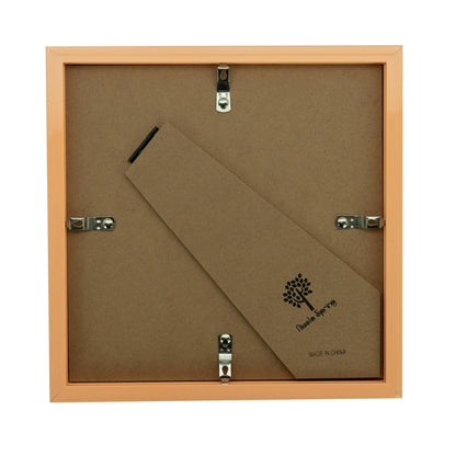 8" x 8" Light Wood 3D Box Photo Frame - with 4" x 4" Mount