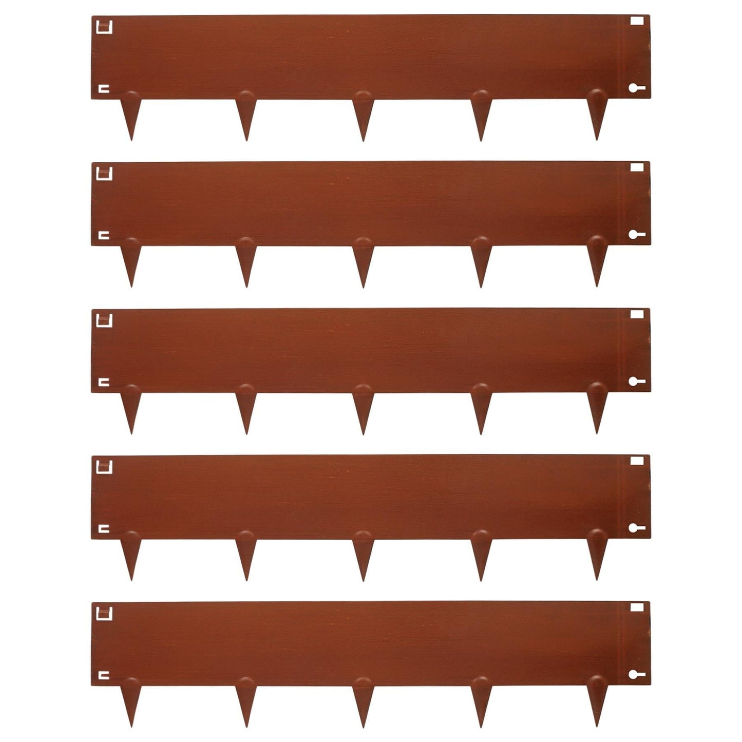 5pc Steel Lawn Edging Set - 5m x 16cm