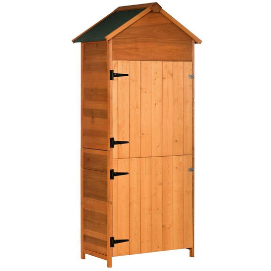 Rustica 188cm Barn Door Apex Garden Store Lockable Fir Wood Teak by Steadfast