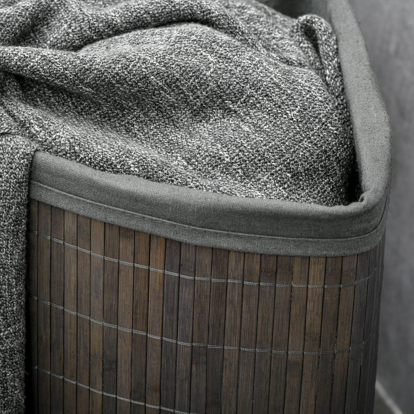 Bamboo Laundry Basket With Lid