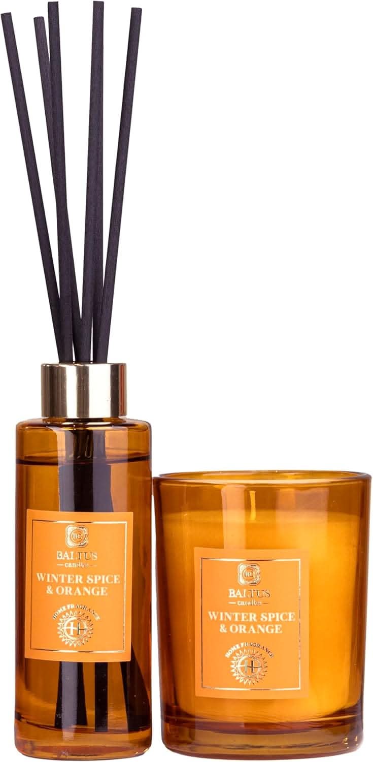 Diffuser and Candle Gift Set - Winter Spice & Orange
