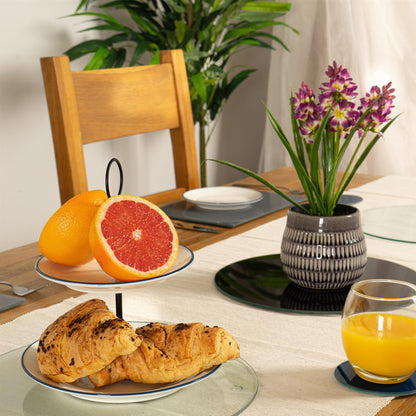 30cm Round Glass Placemats - Pack of Six