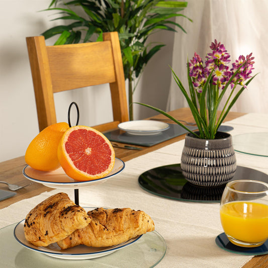 30cm Round Glass Placemats - Pack of Six