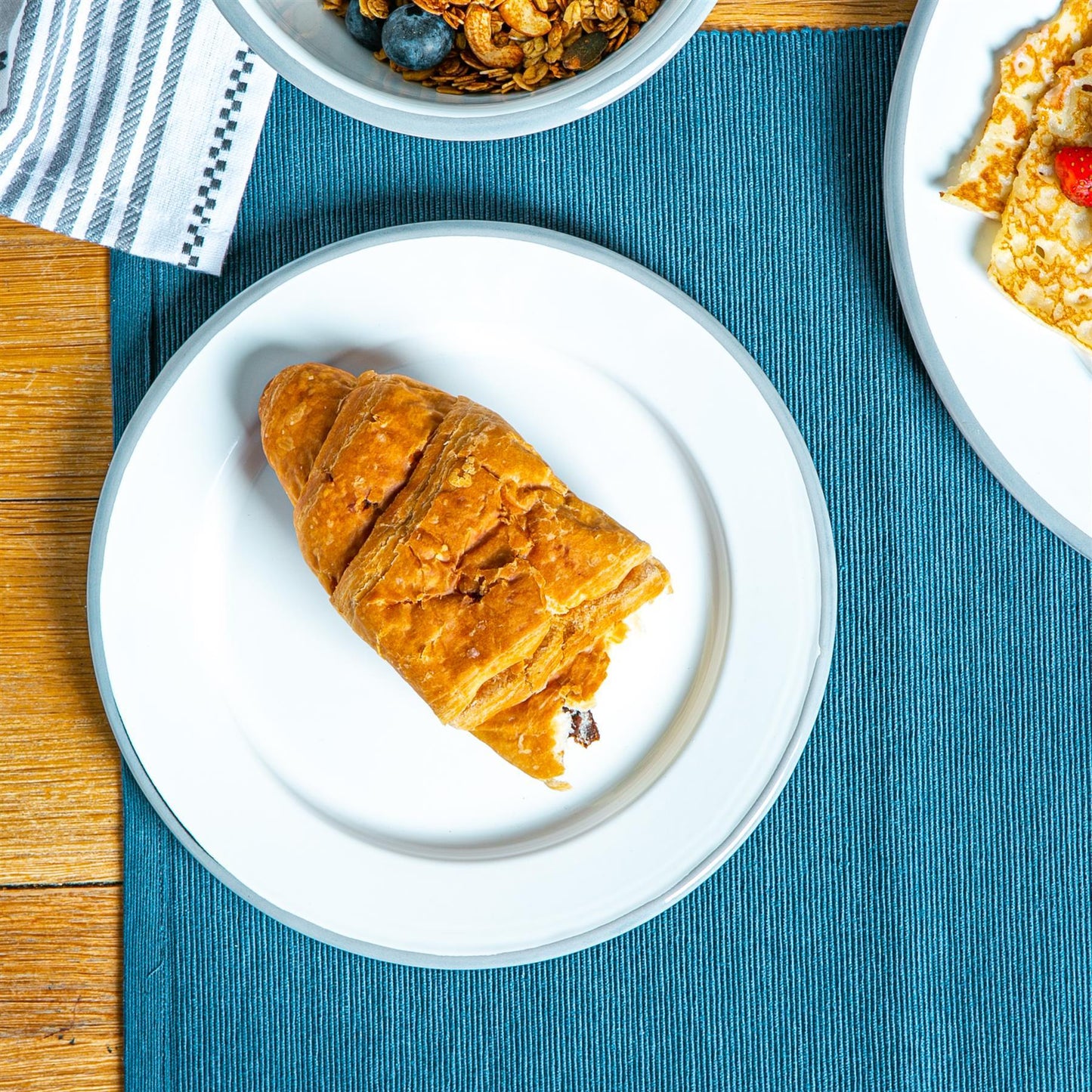 20cm White Enamel Side Plates - Pack of Six