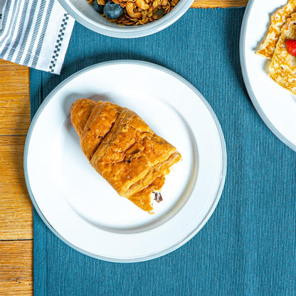 20cm White Enamel Side Plates - Pack of Six