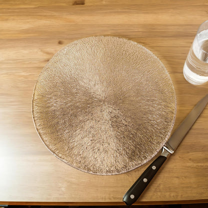 Christmas Gold Round Placemat