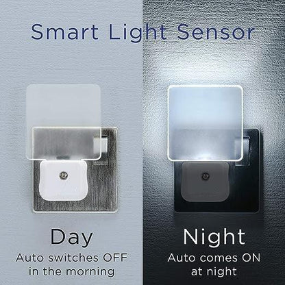 Twin Pack - Smart LED Indoor Night Light - Auto Dusk to Dawn Sensor - White