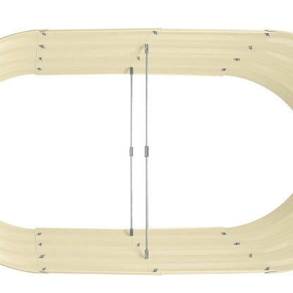 120cm x 60cm Rounded Galvanised Steel Raised Garden Bed