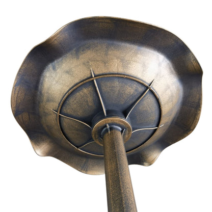 Outsunny Bird Bath for Garden, Birdbath with Lotus Leaf Basin, Bronze Tone