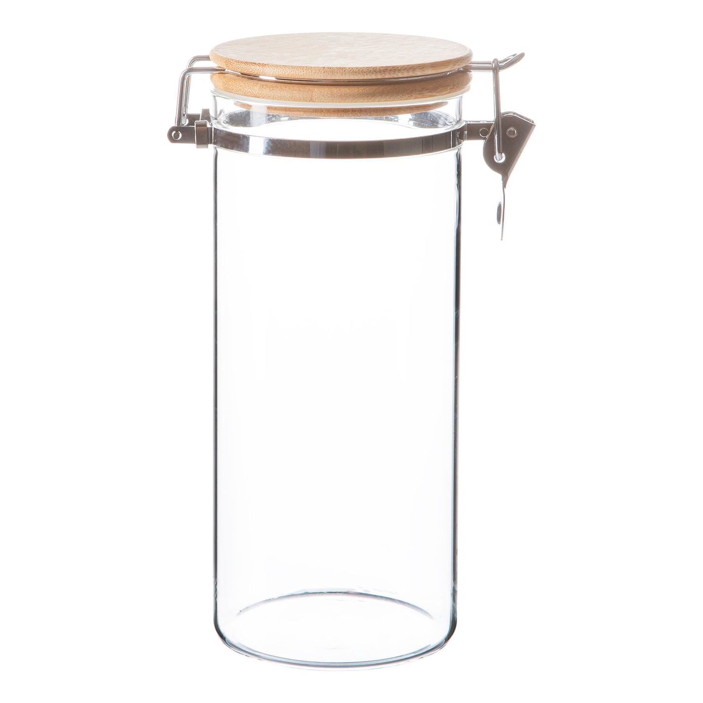 1.4L Glass Storage Jar with Wooden Clip Lid