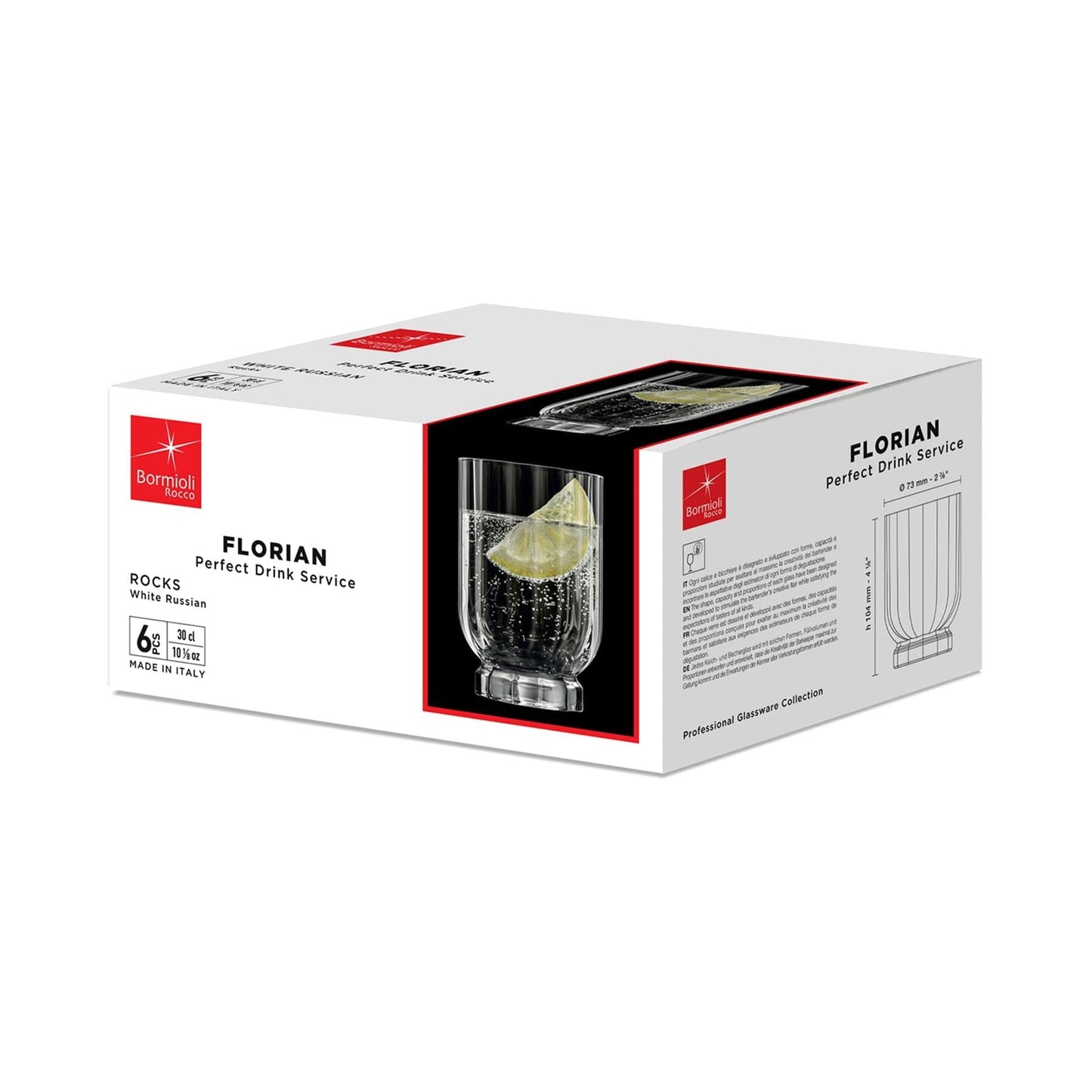 300ml Florian Whisky Glasses - Pack of Six