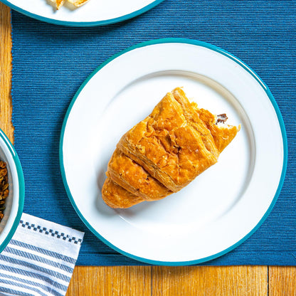 20cm White Enamel Side Plates - Pack of Six