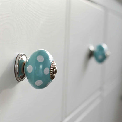 Round Spot Ceramic Cabinet Knob