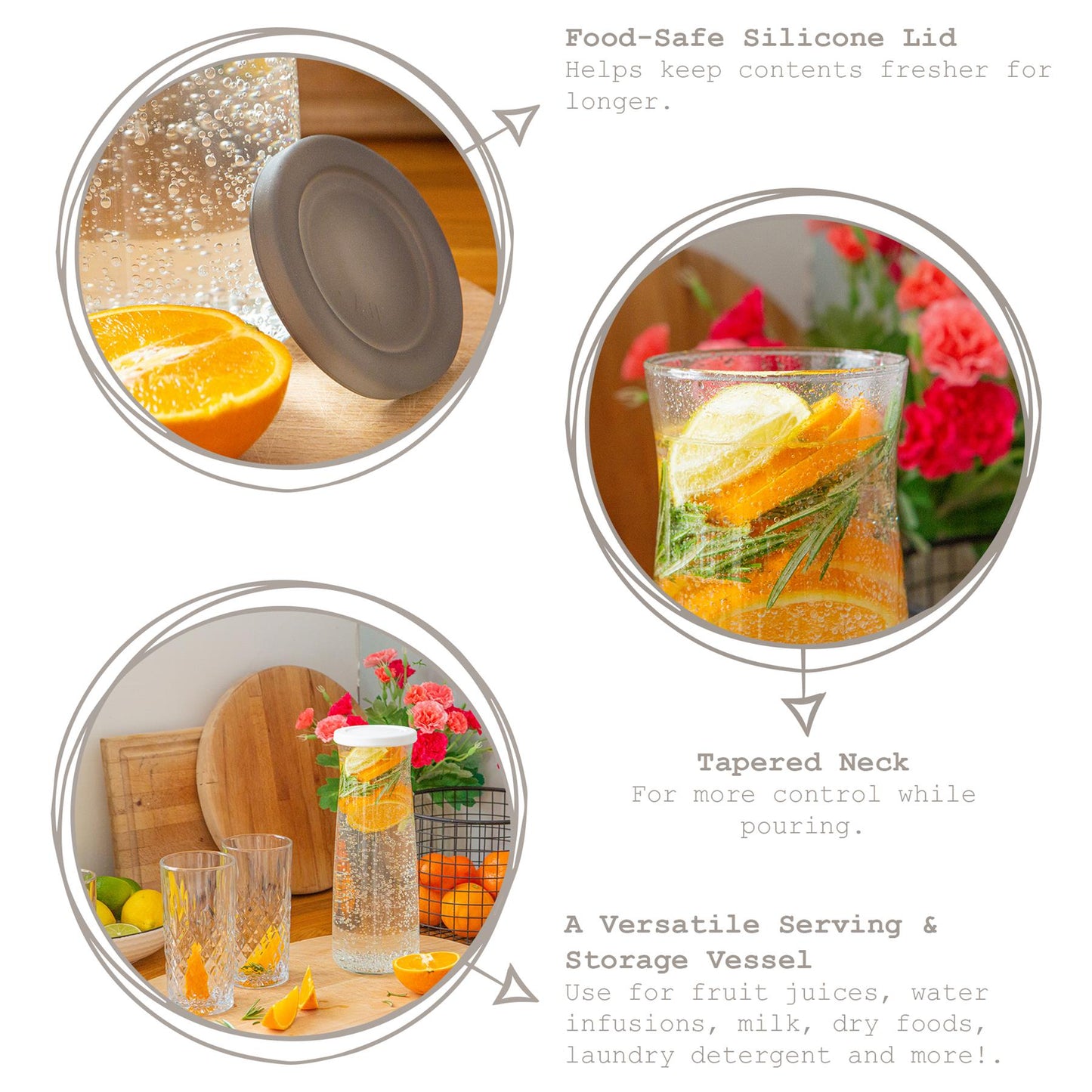 1.2L Vera Glass Carafe