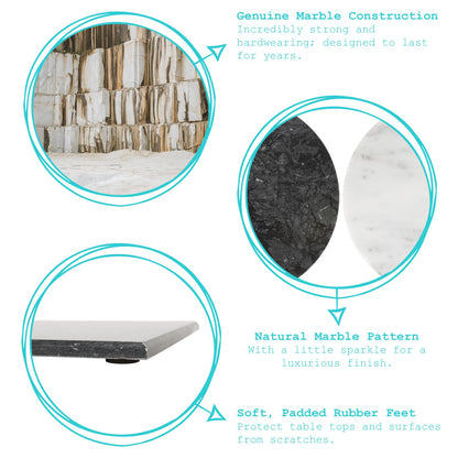 Round Marble Placemats - 30cm - Pack of Six