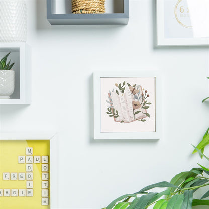 6" x 6" White 3D Box Photo Frame with 4" x 4" Mount