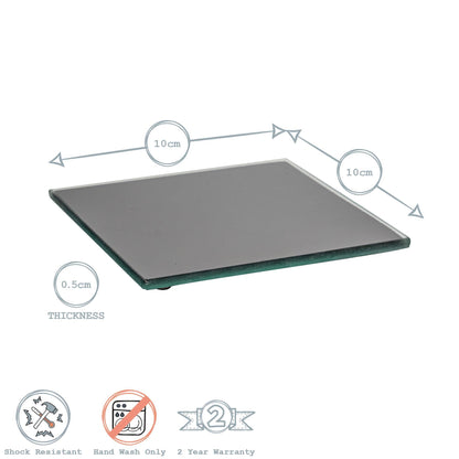 Square Glass Coasters - Pack of Six