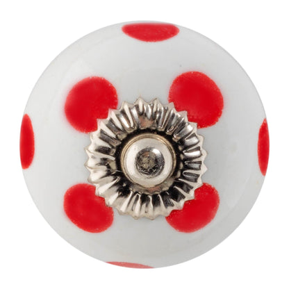 Round Spot Ceramic Cabinet Knob