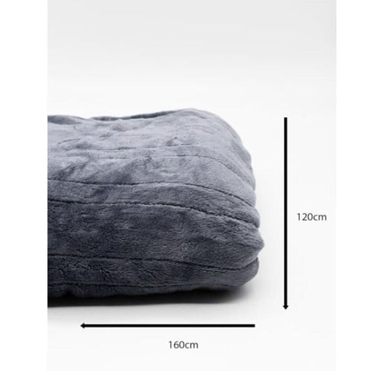 Grey Heated Electric Throw Blanket