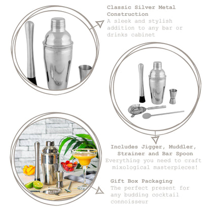 5pc Manhattan Cocktail Shaker Set