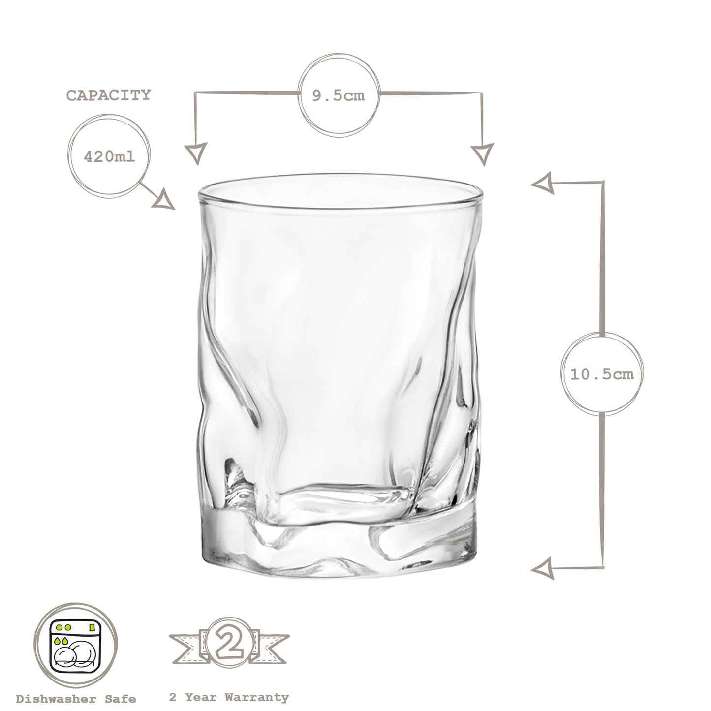 420ml Sorgente Tumbler Glasses - Pack of Two