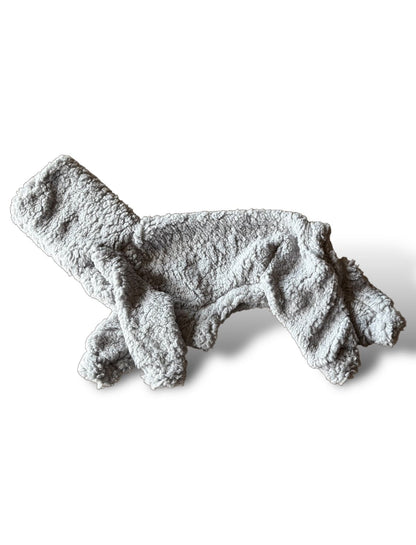 Cuddle Fur Fleece Suit - Light Grey