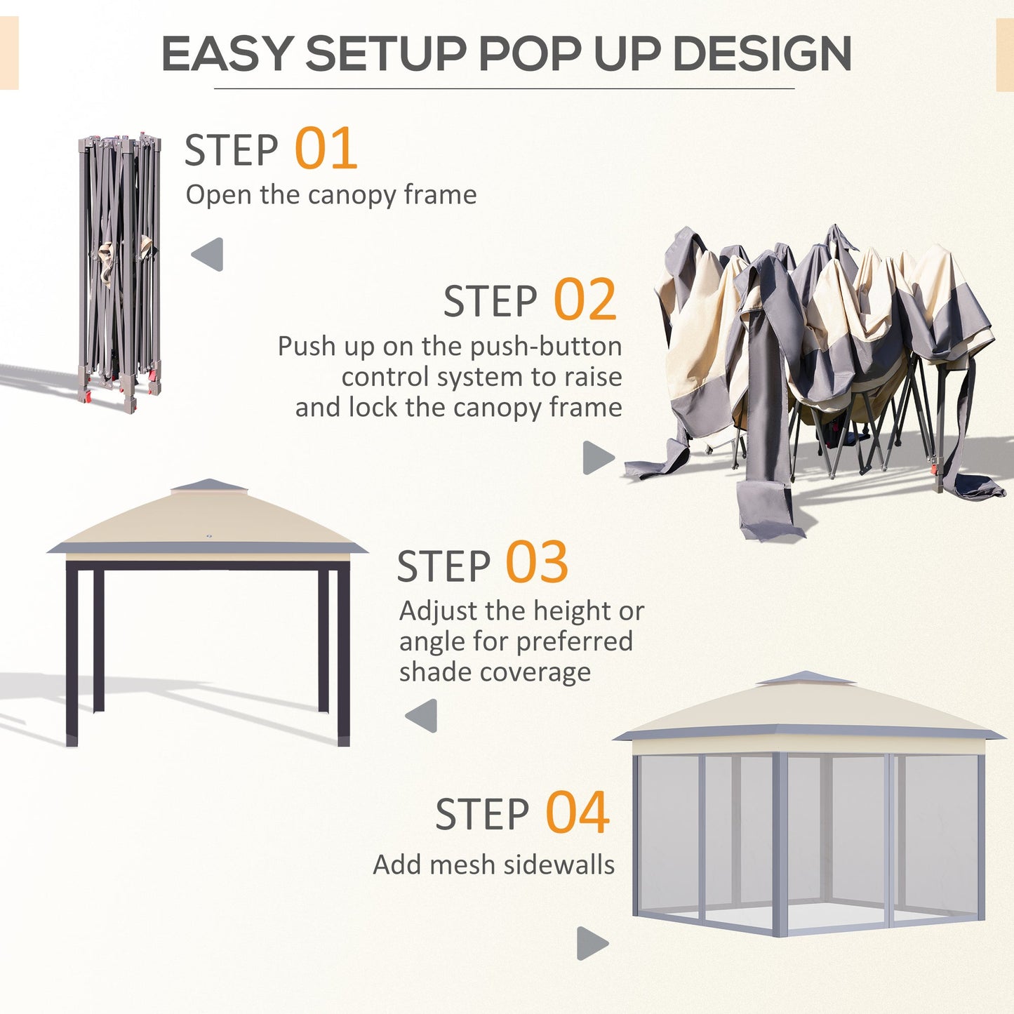 330cm x 330cm Pop Up Canopy