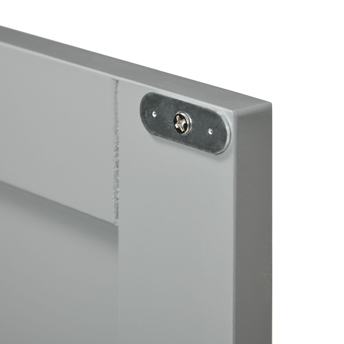 kleankin Bathroom Pedestal Under Sink Cabinet with Storage Shelves, Door, Grey