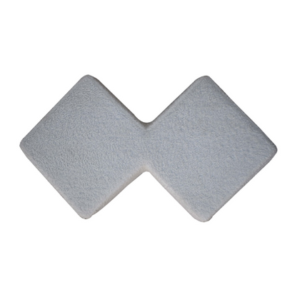 Artisan Furniture Solid Mango Wood White Boucle Twin Footstool