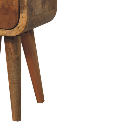 Artisan Furniture Solid Wood Extra Mini Curved Oak-ish Bedside