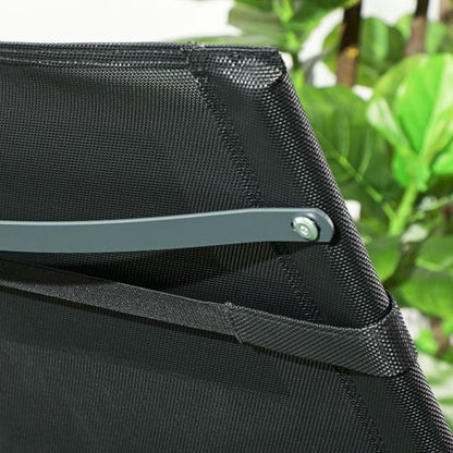 Outsunny Patio Rocking Lounge Chair Zero Gravity Chaise w/ Padded Pillow