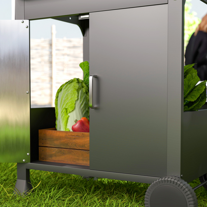 Outsunny 3 Burner Propane Gas BBQ Grill with See-through Lid and Thermometer