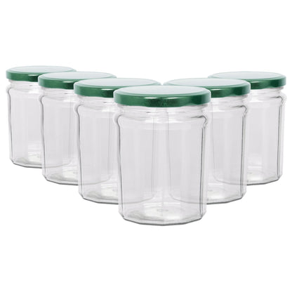380ml Glass Jam Jars with Lids - Pack of 6