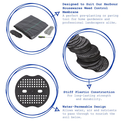 7cm Weed Membrane Peg Plates - Pack of 20